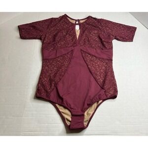 Burgundy Suit Burgundy T-Shirt Women's - Size XL
